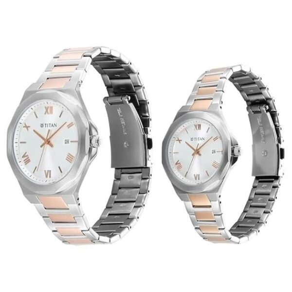 Titan Bandhan Couple Silver Dial Quartz - 9401094210KM01