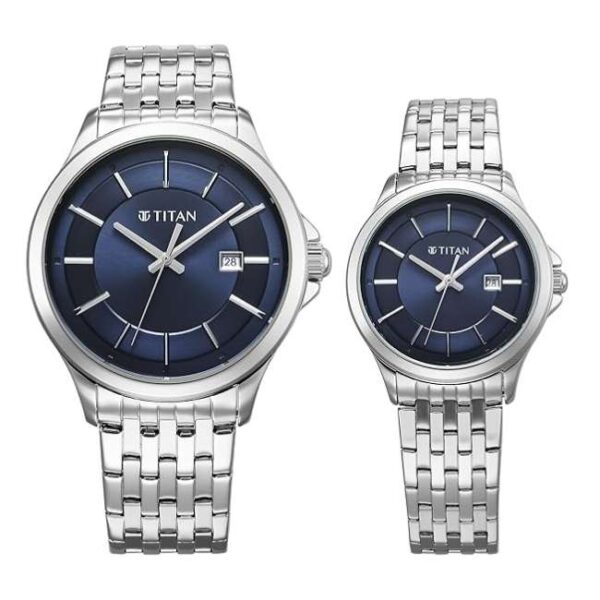 Titan Bandhan Couple Blue Dial Quartz - 9401194211SM01