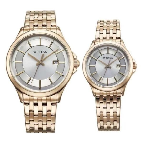 Titan Bandhan Couple Silver Dial Quartz - 9401194211WM01