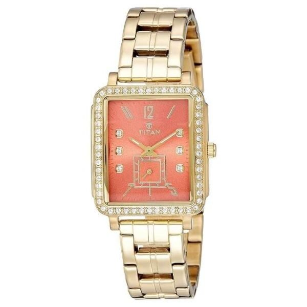 Titan Women Orange Dial Quartz - 95042YM01J