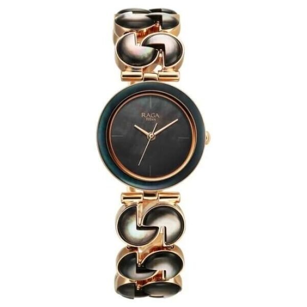 Titan Raga Black Pearl Women Mother Of Pearl Dial Quartz Watch - 95233WM02F