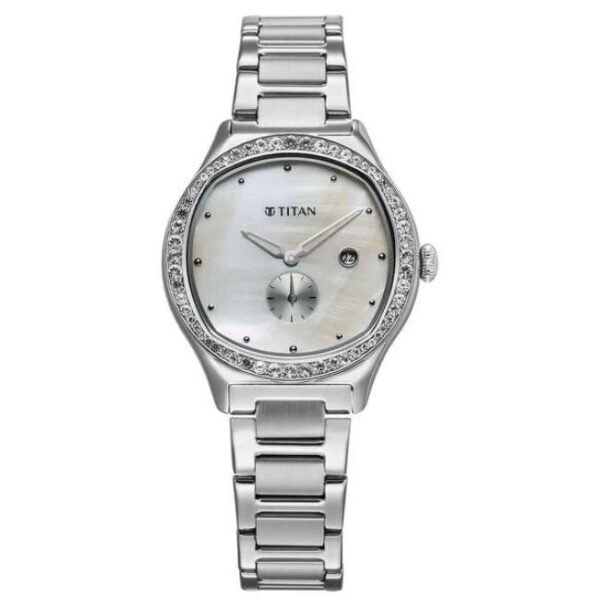 Titan Glamour Women Mother Of Pearl Dial Quartz Watch - 95289SM01