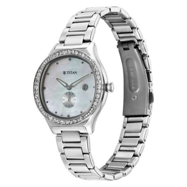 Titan Glamour Women Mother Of Pearl Dial Quartz Watch - 95289SM01