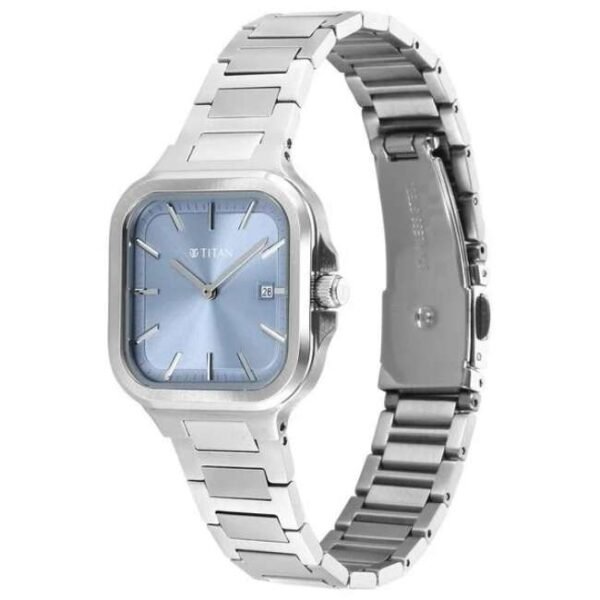 Titan Slim Square Women Blue Dial Quartz - 95291SM01
