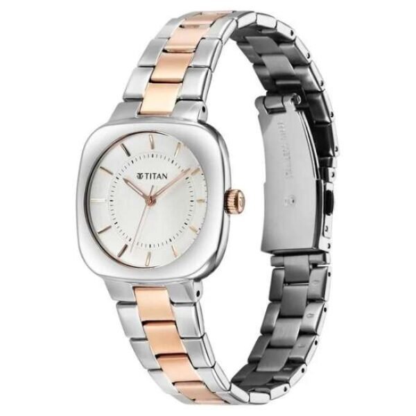 Titan Glamour Women Silver Dial Quartz Watch - 95296KM01