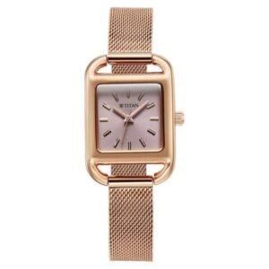 Titan Glamour Women Pink Dial Quartz Watch - 95298WM01