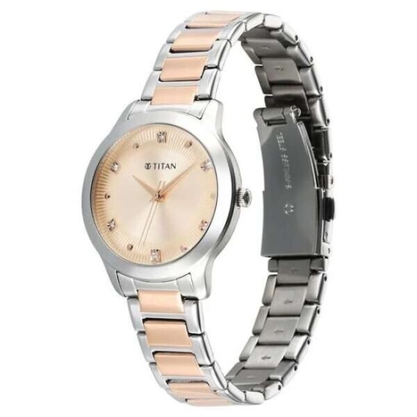 Titan Glamour Women Pink Dial Quartz Watch - 95299KM01