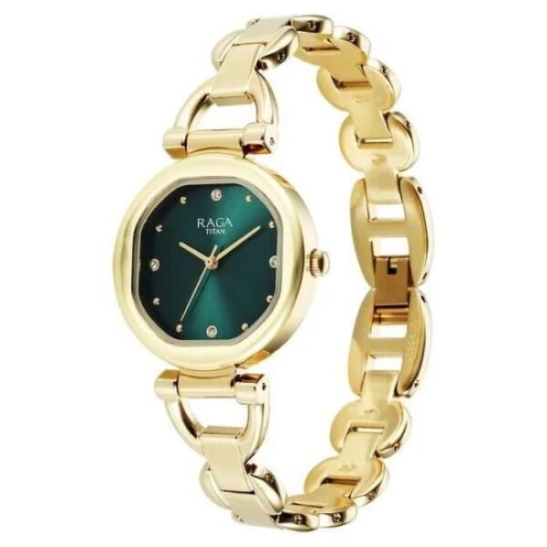 Titan Raga Showstopper Women Green Dial Quartz - 95301YM01