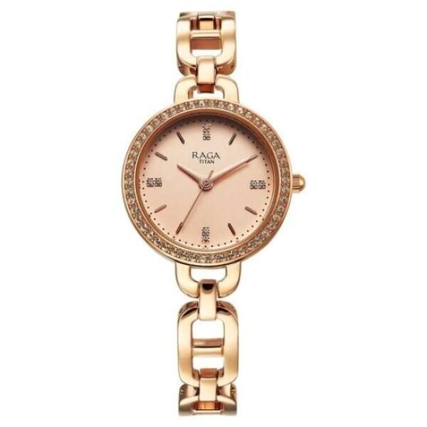 Titan Raga Showstopper Women Rose Gold Dial Quartz - 95305WM01