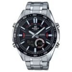 Casio Black Dial Analog Stainless Steel Watch - EX438