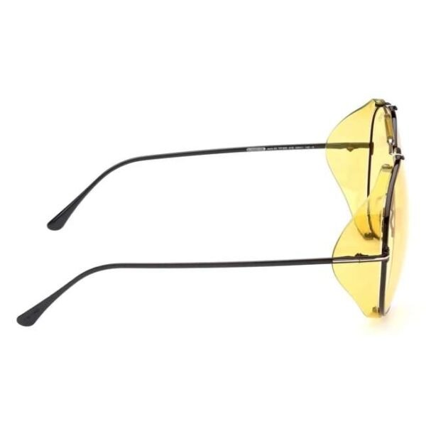 Tom Ford Yellow 100% UV Protected Lens Black Aviator Sunglasses for Men-FT0900 62 01E