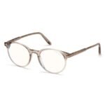 Tom Ford FT5695B49045 Blue Block Round Eye Frames for Men
