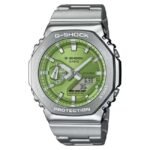 Casio Green Dial Analog-Digital Stainless Steel Watch - G1611