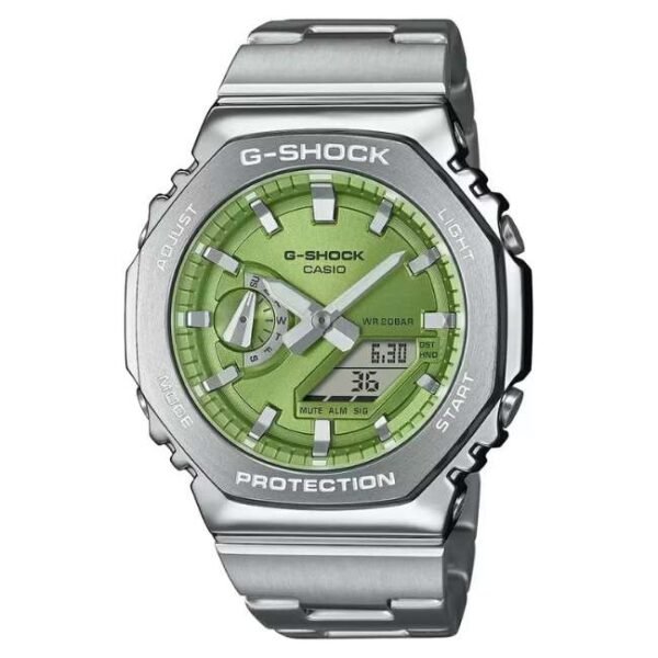 Casio Green Dial Analog-Digital Stainless Steel Watch - G1611