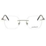Montblanc Men Shiny Silver Eyeglass -MB0223O 001 50