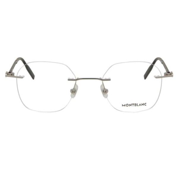 Montblanc Men Shiny Silver Eyeglass -MB0223O 001 50