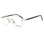 Montblanc Men Shiny Silver Eyeglass -MB0223O 001 50
