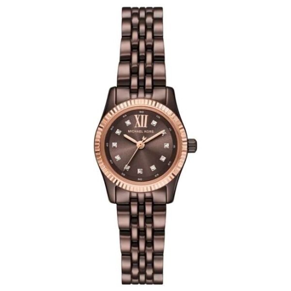 Michael Kors Women Lexington Brown Dial Quartz Watch -MK4844