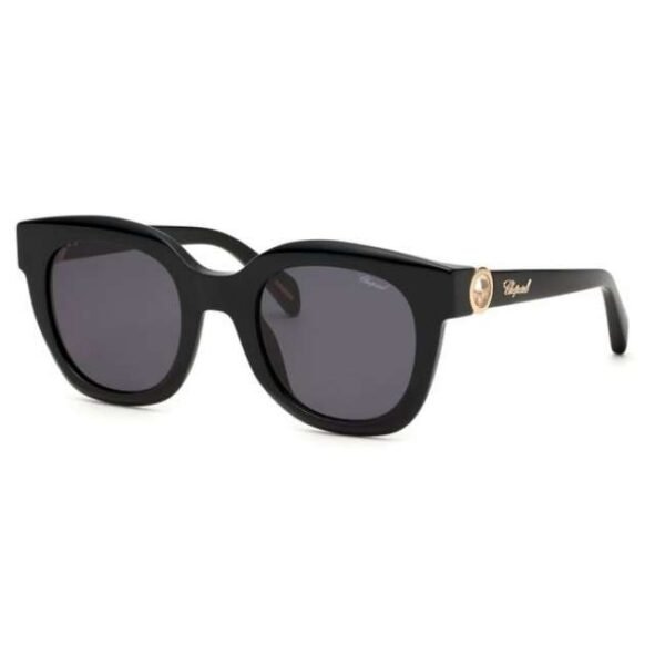 Chopard Unisex Shiny Black Square Sunglass -SCH335S 52 700