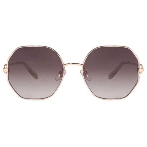 Chopard Women Gold Polygonal Sunglass -SCHF08S 58 8FC