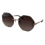 Chopard Women Gold Octagonal Sunglass - SCHF85S 58 8FC