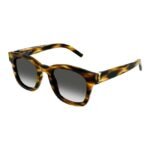 Saint Laurent Unisex Havana Wayfarer Sunglass - SLM124-003 49