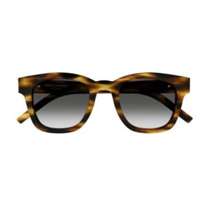 Saint Laurent Unisex Havana Wayfarer Sunglass - SLM124-003 49