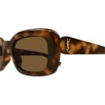 Saint Laurent Women Havana Rectangle Sunglass - SLM130-004 53