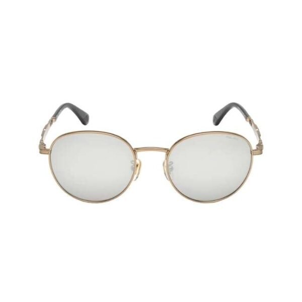Police Unisex Round Gold Sunglass - SPLE07K528FFXSG