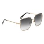 Police Women Square Shiny Light Gold Sunglass - SPLF34K 57 301