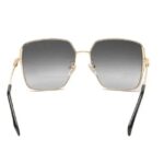 Police Women Square Shiny Light Gold Sunglass - SPLF34K 57 301
