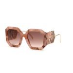 Philipp Plein Women Pink Square Sunglass -SPP067 54 6Z8