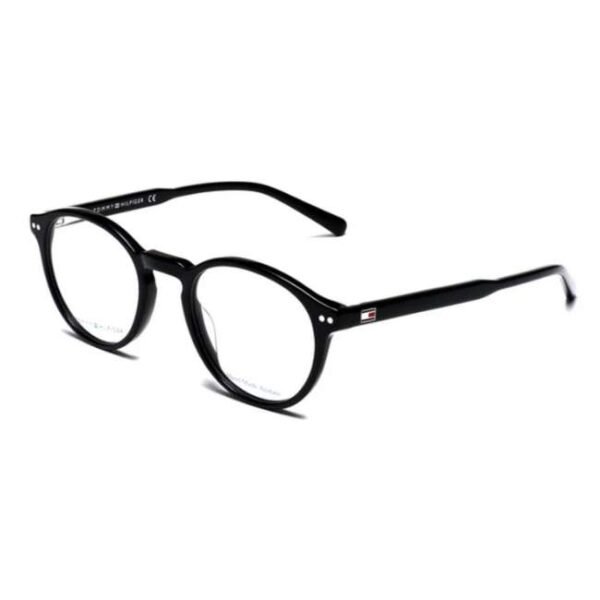 Tommy Hilfiger Unisex Black Eyeglass - Th 6241 C1 Bksi 49 With Case