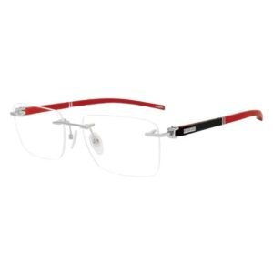 Chopard Unisex Shiny Palladium Rectangle Eyeglass -VCHD88 56 579