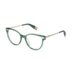 Furla Transparent Matte Green Eyeglasses -VFU581 54 998