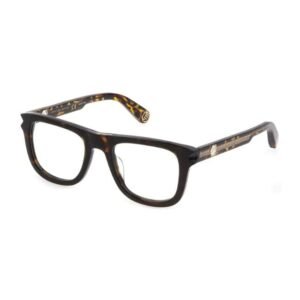 Philipp Plein Unisex Dark Tortoise Square Eyeglass -VPP023V 51 722