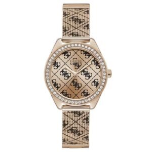Guess Women Aurora Rose Gold Dial Quartz Watch-W1279L3