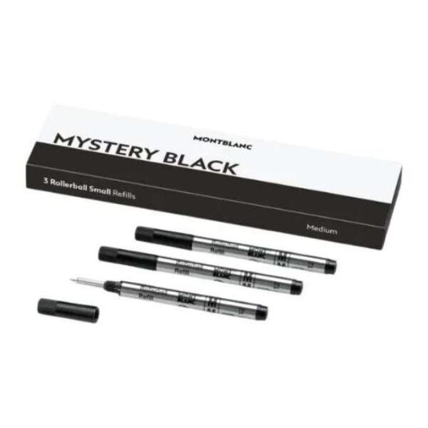 Montblanc 3 Rollerball Small Refills Medium Mystery Black - 128240