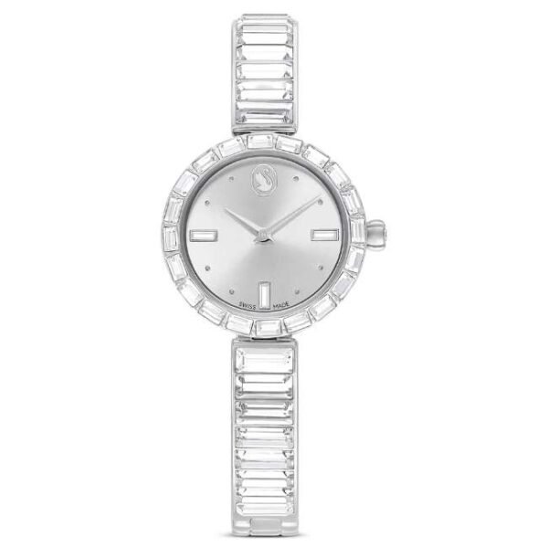 Swarovski Matrix Bangle Women Silver Dial Quartz Watch - 5677487