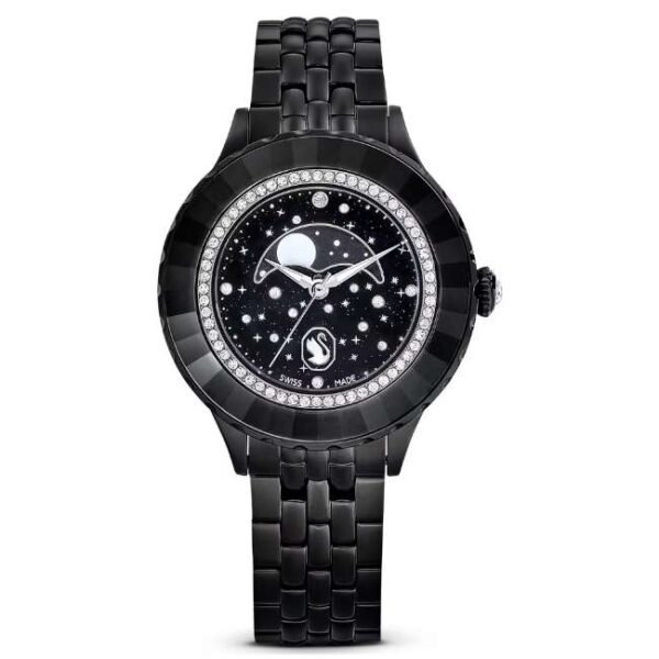 Swarovski Octea Moon Women Black Dial Quartz Watch - 5677497