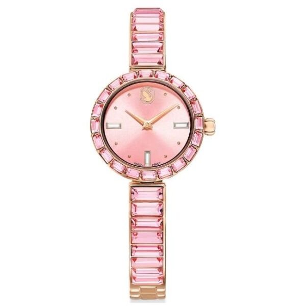 Swarovski Matrix Bangle Women Pink Dial Chronograph Watch - 5679890