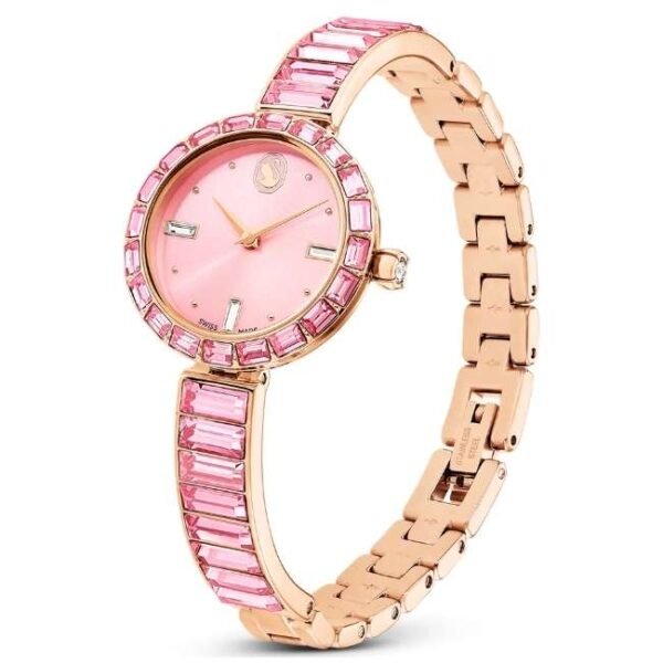 Swarovski Matrix Bangle Women Pink Dial Chronograph Watch - 5679890