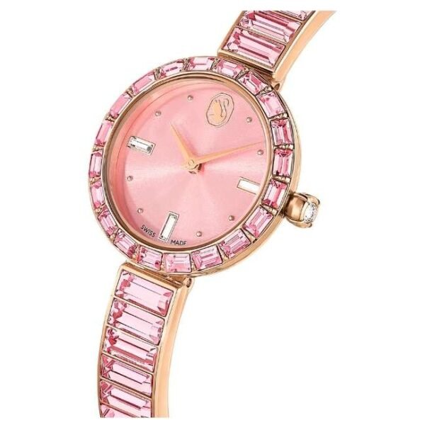 Swarovski Matrix Bangle Women Pink Dial Chronograph Watch - 5679890