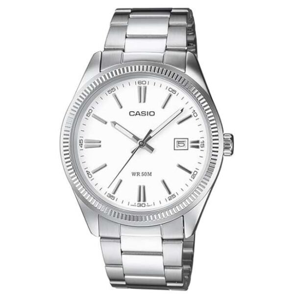 Casio Enticer Men White Dial Quartz Watch - A1539