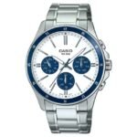 Casio Enticer Men White Dial Chronograph Watch - A2348