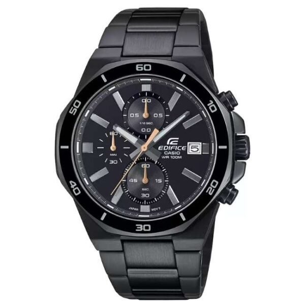 Casio Edifice Men Black Dial Chronograph Watch - ED638