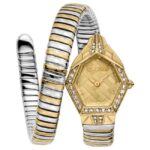Just Cavalli Ornato Snake Women Gold Dial Quartz Watch - JC1L303M0055