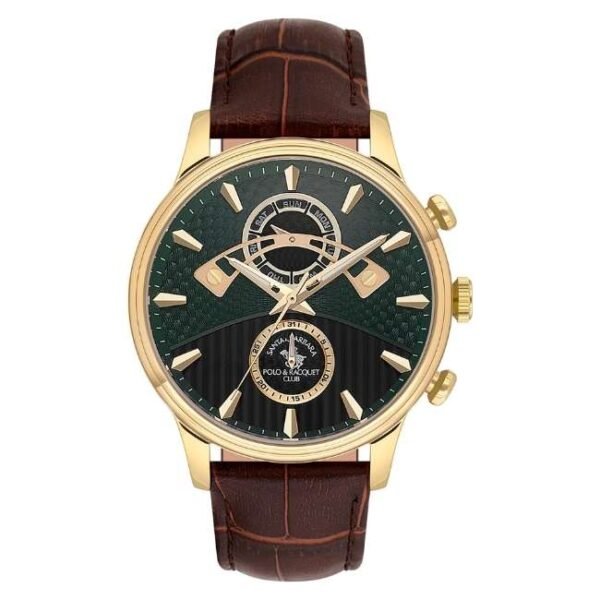 Santa Barbara 
Quartz Men Green Dial Watch - SB.1.10593-5