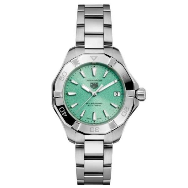 TAG Heuer Aquaracer Green Dial Solar Powered Watch - WBP1315.BA0005