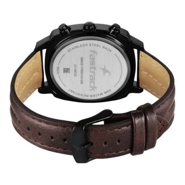 Fastrack Unisex Black Dial Quartz Watch - 3319NL01